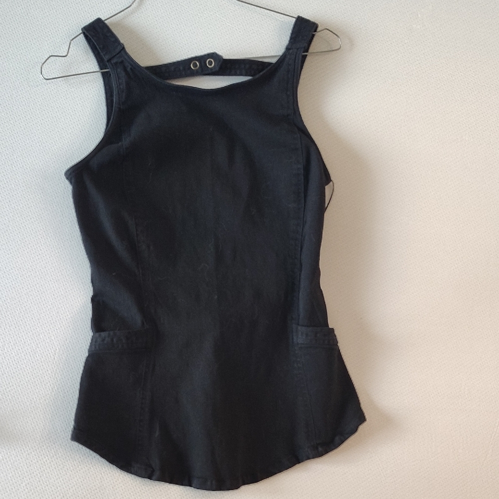 Free People Backless Black Tank Top (M)